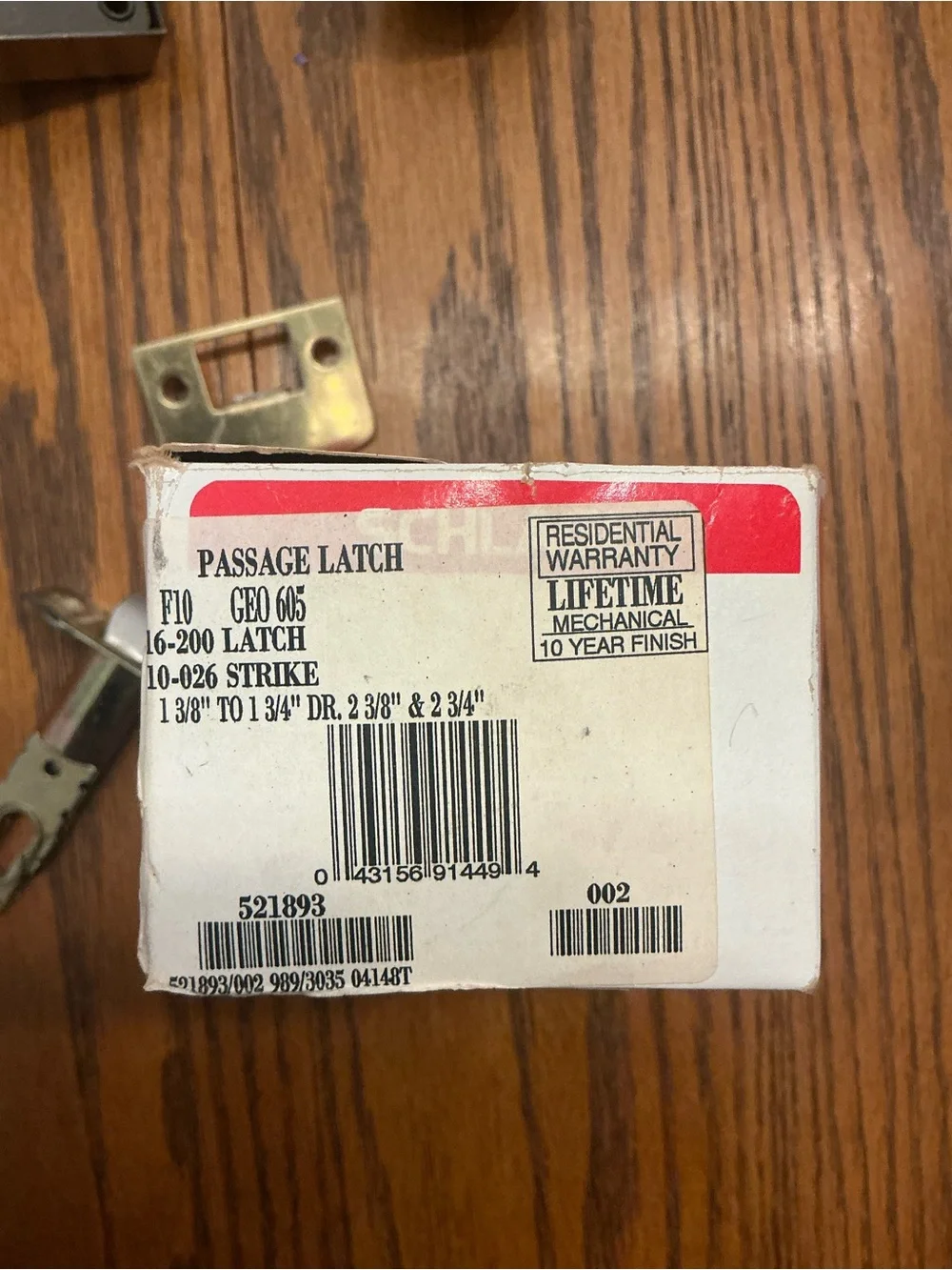 SCHLAGE F10 door knob set Vintage from 1980s